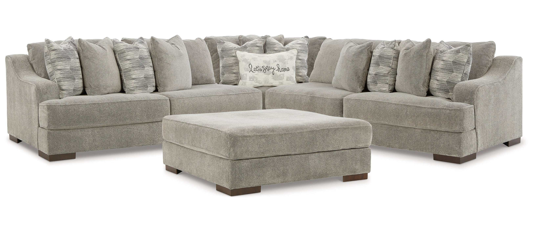 Bayless Smoke 3pc Symmetrical Sectional - Ornate Home