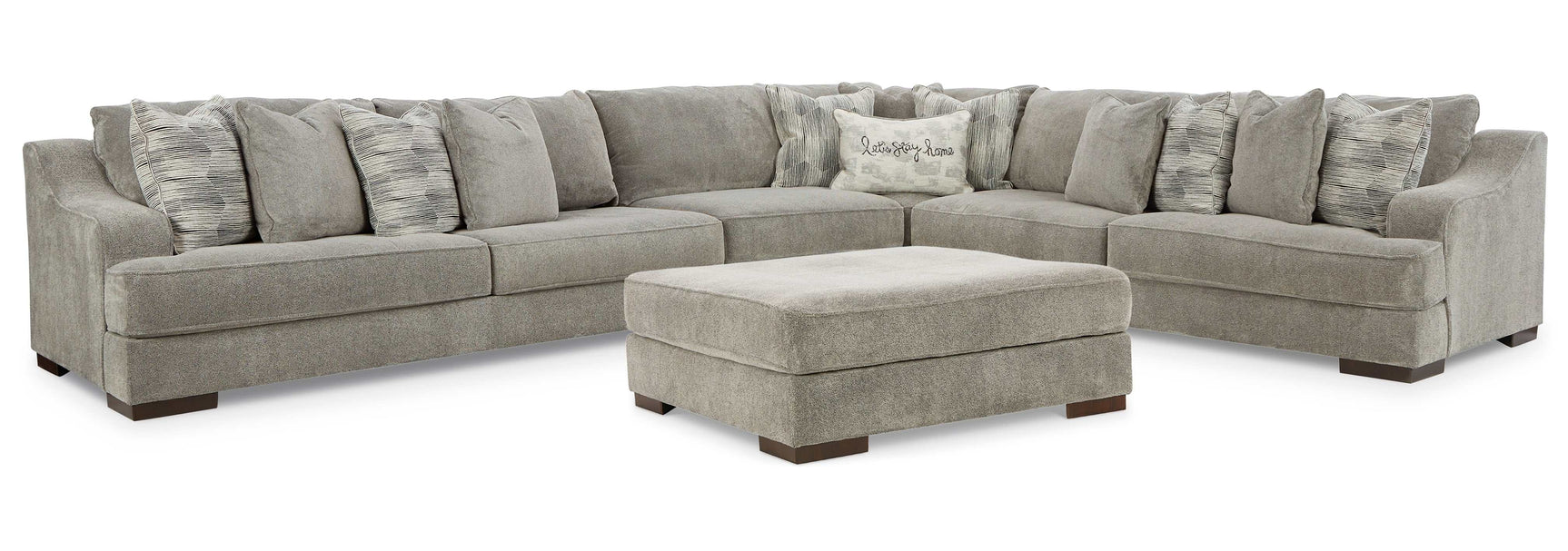 Bayless Smoke 4pc Sectional - Ornate Home