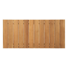 Bayport Natural/White 6 Piece Outdoor Patio Teak Set - 81x210.5" - Ornate Home