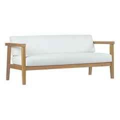 Bayport Natural/White 6 Piece Outdoor Patio Teak Set - 81x210.5" - Ornate Home