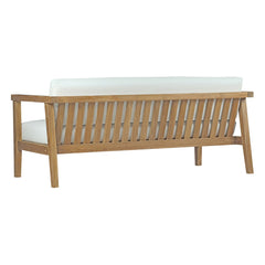 Bayport Natural/White 6 Piece Outdoor Patio Teak Set - 81x210.5" - Ornate Home