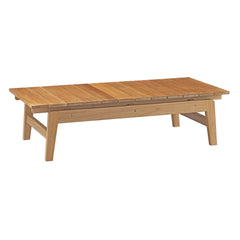 Bayport Natural/White 6 Piece Outdoor Patio Teak Set - 81x210.5" - Ornate Home