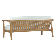 Bayport Natural/White 8 Piece Outdoor Patio Teak Set - Ornate Home