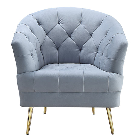 Bayram Light Gray Velvet Armchair - Ornate Home