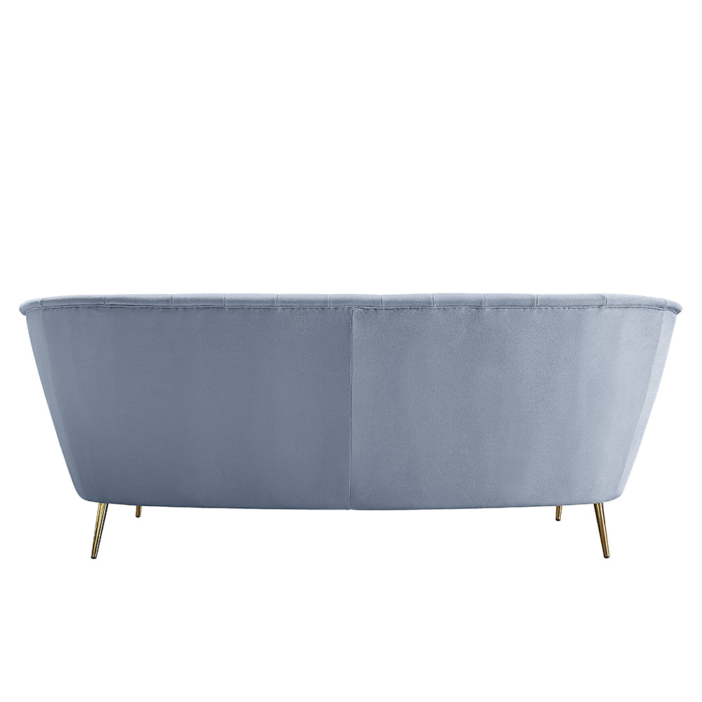 Bayram Light Gray Velvet Sofa - Ornate Home