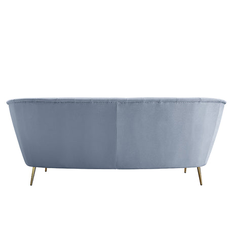 Bayram Light Gray Velvet Sofa - Ornate Home
