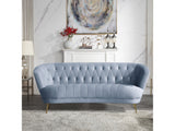 Bayram Light Gray Velvet Sofa - Ornate Home