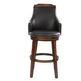 Bayshore Brown Swivel Pub Height Chair - Ornate Home