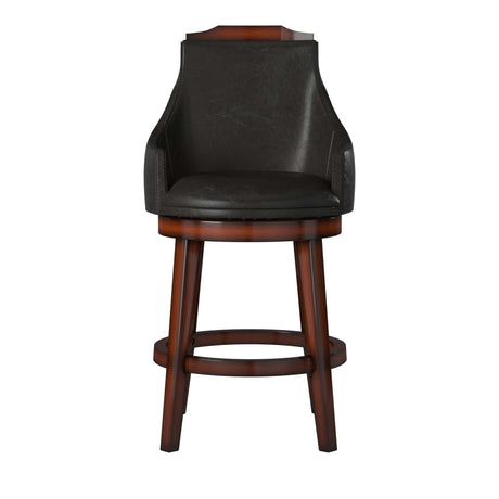 Bayshore Dark Brown Counter Height Swivel Chair (Set of 2) - Ornate Home