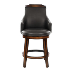 Bayshore Dark Brown Counter Height Swivel Chair (Set of 2) - Ornate Home