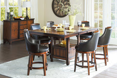 Bayshore Dark Brown Counter Height Swivel Chair (Set of 2) - Ornate Home
