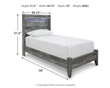 Baystorm Gray 2 Twin Panel Beds, 2 Mattresses, 2 Foundations, and Chest - Ornate Home