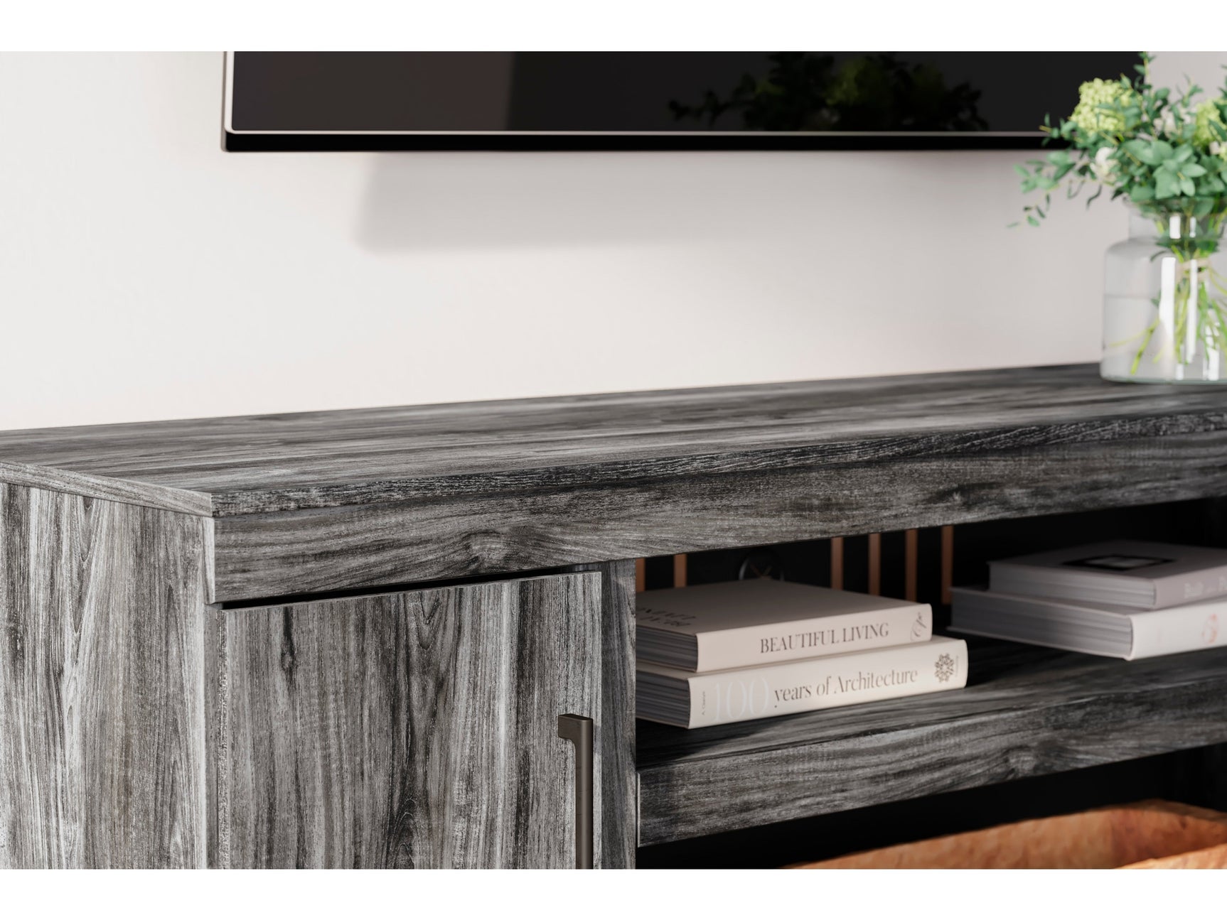 Baystorm Gray 73" TV Stand - Ornate Home