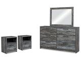 Baystorm Gray Dresser, Mirror and 2 Nightstands (Online Special Price) - Ornate Home