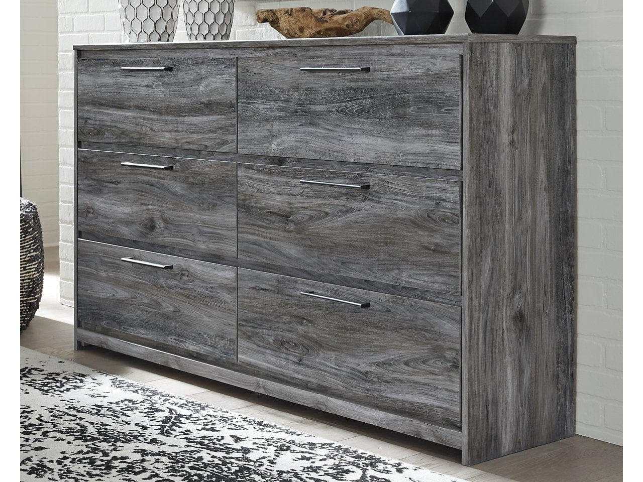Ashley Baystorm 6 Drawer Dresser and 42" Mirror, Gray Ashley Baystorm 6 Drawer Dresser and 42" Mirror, Gray