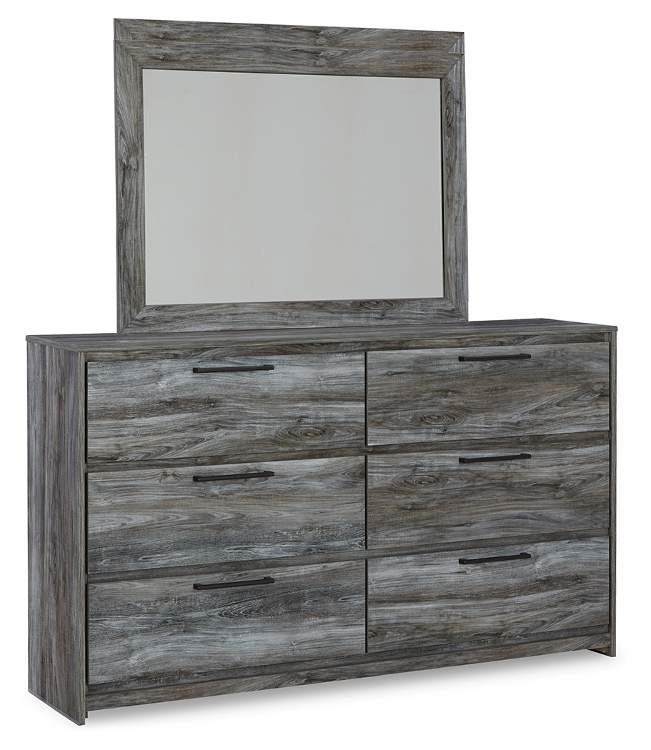 Baystorm Gray Full Panel Bed Headboard, Dresser, Mirror and Nightstand - Ornate Home