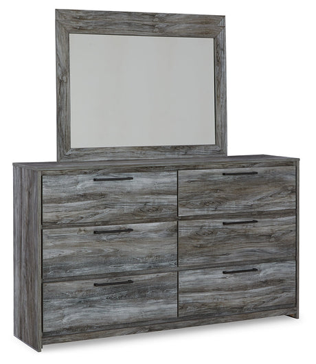 Baystorm Gray Full Panel Bed Headboard, Dresser, Mirror and Nightstand - Ornate Home
