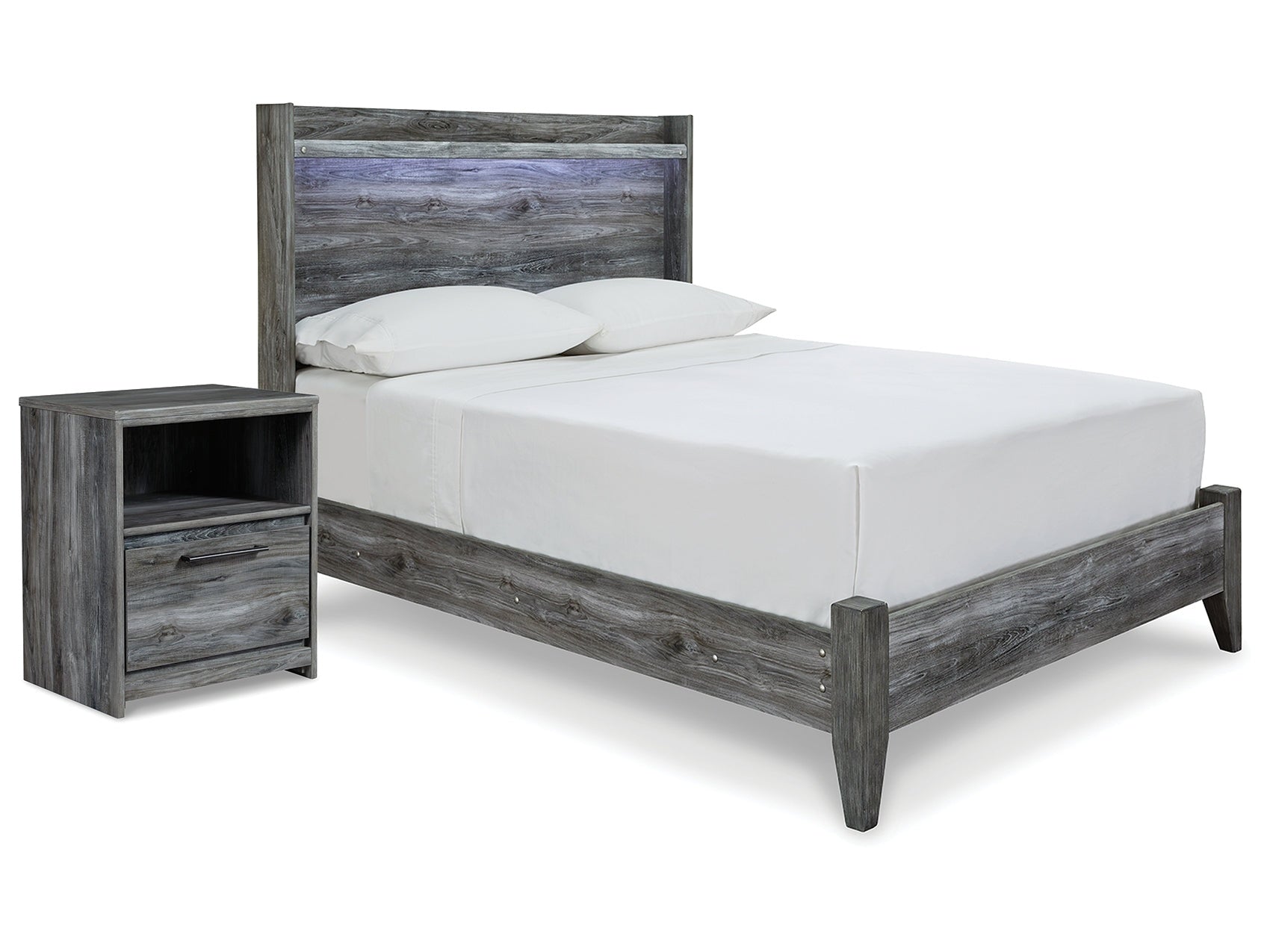 Baystorm Gray Full Panel Bed & Nightstand (Online Special Price) - Ornate Home