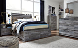 Baystorm Gray Full Panel Bed with 6 Storage Drawers - Ornate Home