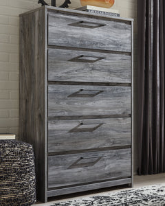 Baystorm Gray Full Panel Bedroom Set with Dresser, Mirror and Chest - Ornate Home