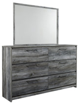 Baystorm Gray Full Panel Bedroom Set with Dresser, Mirror and Nightstand - Ornate Home