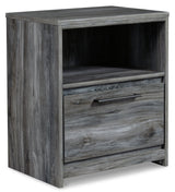 Baystorm Gray Full Panel Bedroom Set with Dresser, Mirror and Nightstand - Ornate Home