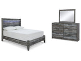 Baystorm Gray Full Panel Bedroom Set with Dresser and Mirror - Ornate Home