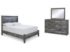 Baystorm Gray Full Panel Bedroom Set with Dresser and Mirror - Ornate Home
