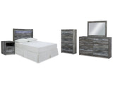 Baystorm Gray Full Panel Headboard Bed. Dresser & Mirror & Chest & Nightstand (Online Special Price) - Ornate Home