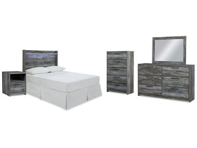 Baystorm Gray Full Panel Headboard Bed. Dresser & Mirror & Chest & Nightstand (Online Special Price) - Ornate Home
