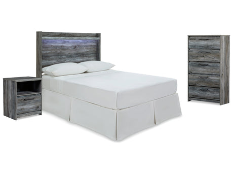 Baystorm Gray Full Panel Headboard, Chest and Nightstand - Ornate Home