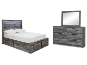 Baystorm Gray Full Panel Storage Bed & Dresser & Mirror (Online Special Price) - Ornate Home