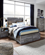 Baystorm Gray Full Panel Storage Bed & Dresser & Mirror - Ornate Home