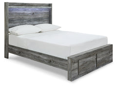 Baystorm Gray Full Panel Storage Bed and Nightstand - Ornate Home