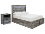 Baystorm Gray Full Panel Storage Bedroom Set with Nightstand - Ornate Home