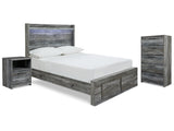Baystorm Gray Full Storage Bed, Chest and Nightstand - Ornate Home