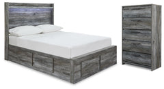 Baystorm Gray Full Storage Bed and Chest - Ornate Home
