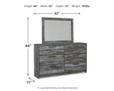 Baystorm Gray Full Storage Bedroom Set with Dresser, Mirror and Nightstand - Ornate Home