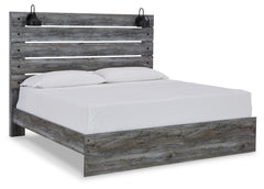 Baystorm Gray King Panel Bed & Dresser & Mirror & 2 Nightstands - Ornate Home