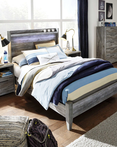 Baystorm Gray King Panel Bed - Ornate Home