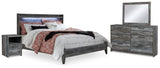 Baystorm Gray King Panel Bedroom Set with Dresser, Mirror, and Nightstand (Online Special Price) - Ornate Home