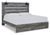 Baystorm Gray King Panel Bedroom Set with Dresser, Mirror, and Nightstand - Ornate Home