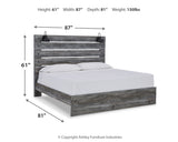 Baystorm Gray King Panel Bedroom Set with Dresser, Mirror, and Nightstand - Ornate Home