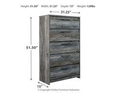 Baystorm Gray King Panel Storage Bed, Chest and 2 Nightstands - Ornate Home