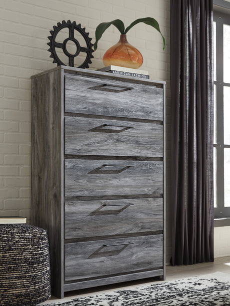 Baystorm Gray King Panel Storage Bed, Chest and 2 Nightstands - Ornate Home
