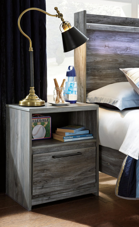 Baystorm Gray King Panel Storage Bed, Chest and 2 Nightstands - Ornate Home