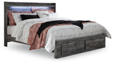 Baystorm Gray King Panel Storage Bedroom Set with 2 Nightstands (Online Special Price) - Ornate Home