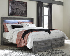 Baystorm Gray King Panel Storage Bedroom Set with 2 Nightstands - Ornate Home