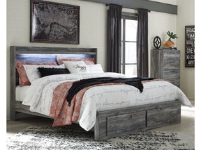 Baystorm Gray King Panel Storage Bedroom Set with Chest (Online Special Price) - Ornate Home