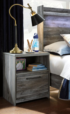 Baystorm Gray King Panel Storage Bedroom Set with Dresser, Chest and 2 Nightstands - Ornate Home